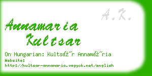 annamaria kultsar business card